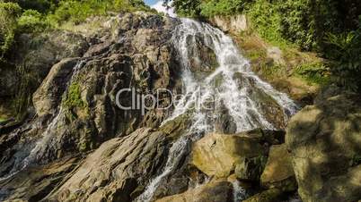 Tropical waterfall in rocks