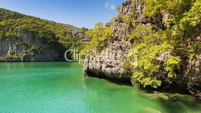 Lake in the rocky crater 2