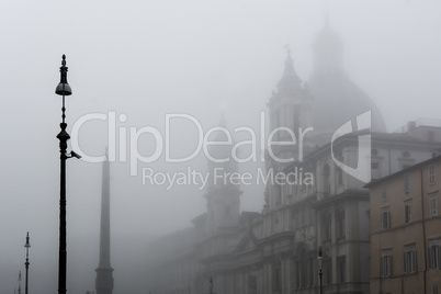Rome in fog