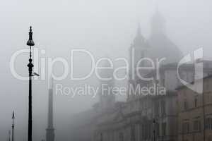 Rome in fog