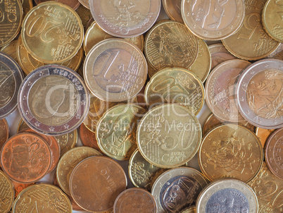 Euro coins background