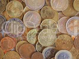 Euro coins background