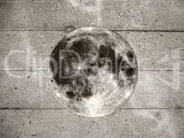 Grunge full moon on wall