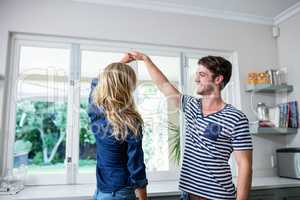 Cute couple dancing
