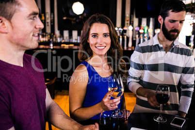 Friends having a glass of wine