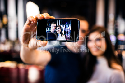 Couple taking a selfie