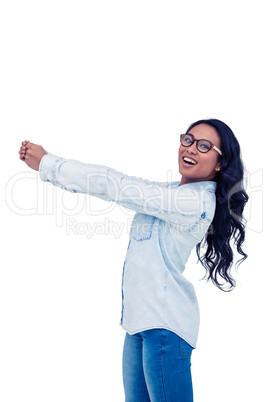 Asian woman posing for camera