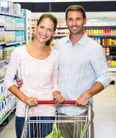 Young couple doing shopping