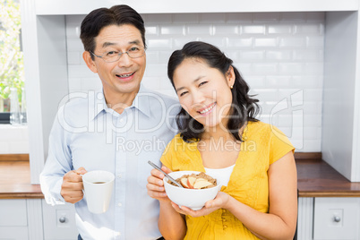 Portrait of happy expectant couple