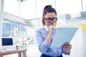 Asian businesswoman using tablet