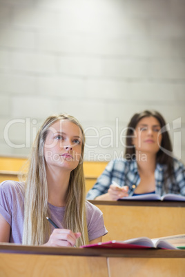 Students sitting beside each other while learning