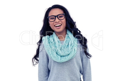 Asian woman smiling to the camera
