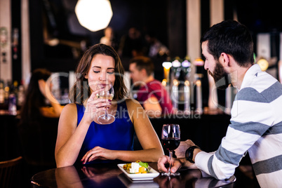 Couple having a drink