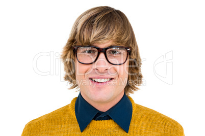 Portrait of smiling hipster businessman