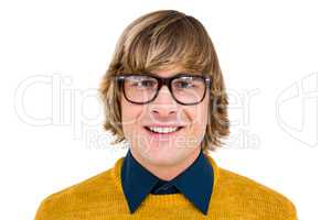 Portrait of smiling hipster businessman