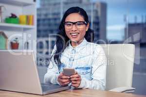 Asian woman using smartphone