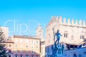 Neptune fountain in the Piazza Maggiore in Bologna, Italy