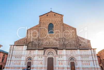 San Petronio church in the Piazza Maggiore in Bologna, Italy