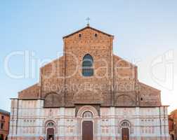 San Petronio church in the Piazza Maggiore in Bologna, Italy