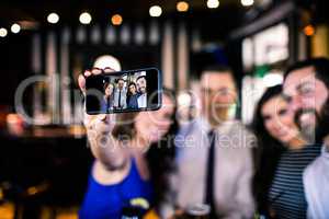 Group of friends taking a selfie