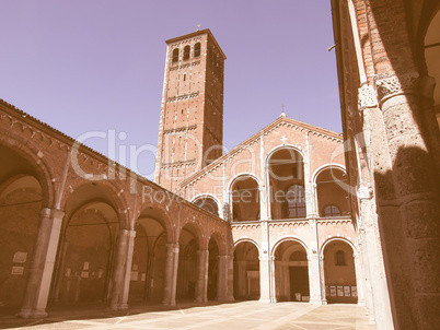 Sant Ambrogio church, Milan vintage