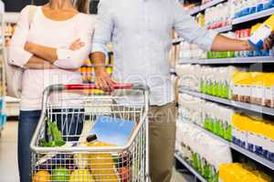 Couple doing shopping together