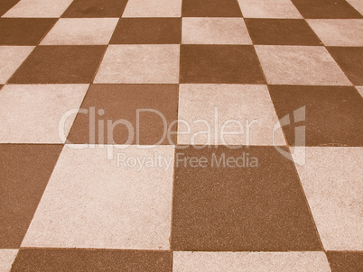 Retro looking Checkered floor tiles