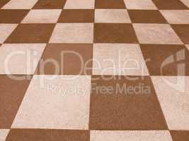 Retro looking Checkered floor tiles