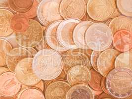 Euro coins vintage