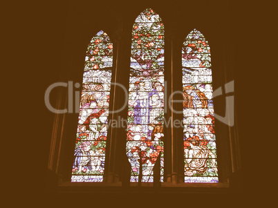 Cathedral glass window vintage