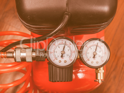 Air compressor manometer vintage
