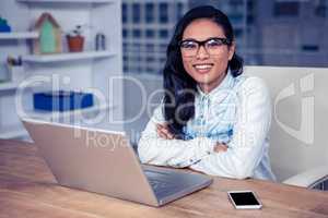 Portrait on smiling Asian woman