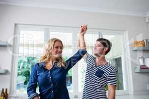 Cute couple dancing
