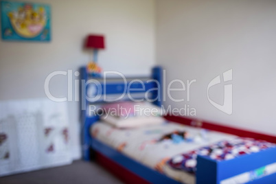 High angle of kid bedroom
