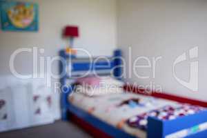High angle of kid bedroom