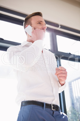 Handsome man on a phone call Handsome man on a phone call