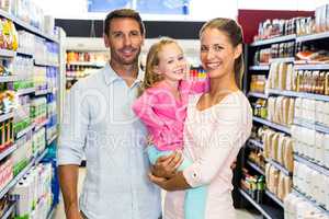 Portrait of family doing shopping
