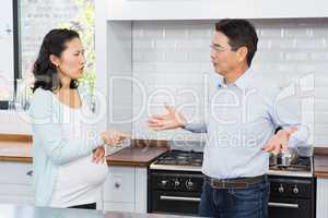 Expectant couple having argument