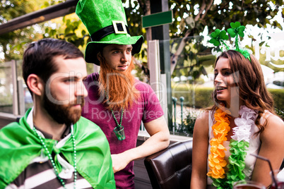 Friends celebrating St Patricks day