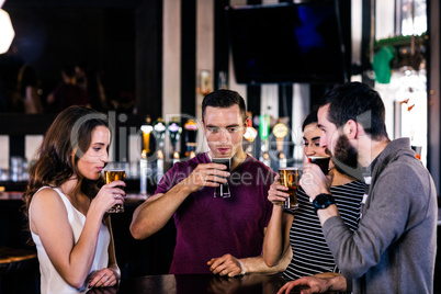 Friends having a pint