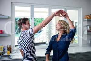 Cute couple dancing