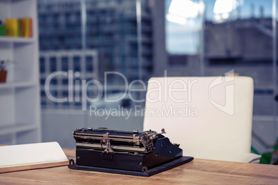 Typewriter on desk