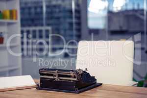 Typewriter on desk