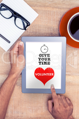 Composite image of volunteer heart