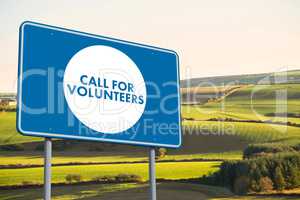 Composite image of call for volunteers