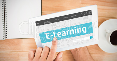 Composite image of e-learning interface