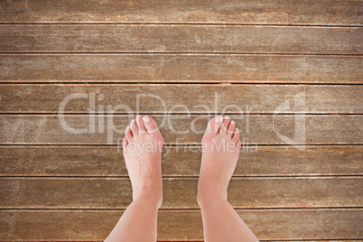 Composite image of feet