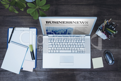 Composite image of view of a business desk