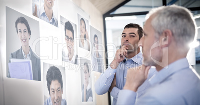 Composite image of portrait of business people