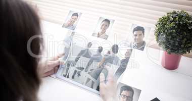 Composite image of business people having a meeting